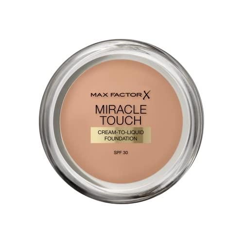 Max Factor Miracle Touch, Fondotinta Coprente con Acido Ialuronico, 080 Bronze, 12 ml