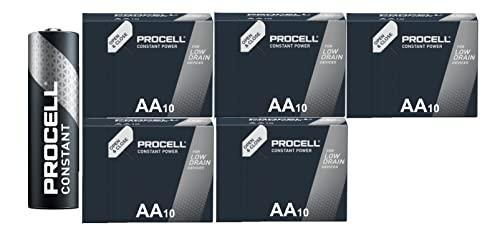 50X Stilo Duracell Procell AA Alcalina (5 Blister Da 10 Batterie) 50 Pile