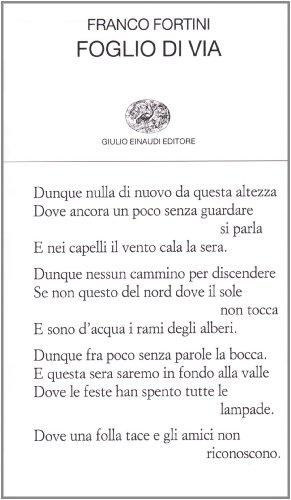 Foglio di via e altri versi