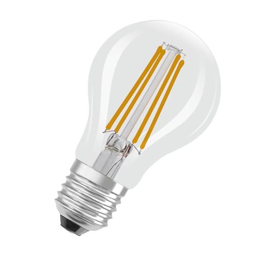 OSRAM Lampada LED LED Superstar Classic A 75 nella forma classica della lampadina, corpo in vetro trasparente, 5 W, 1055 lm, attacco E27, 2700 K per luce bianca calda, EEK A, diametro 60 mm.