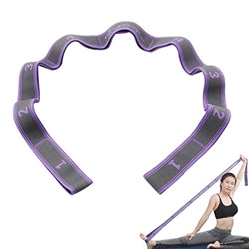 Elastico Fasce di Resistenza, Fitness Elastici e bande Yoga Stretching Band Ceinture Elastiche Cinghia Elastica (Viola)