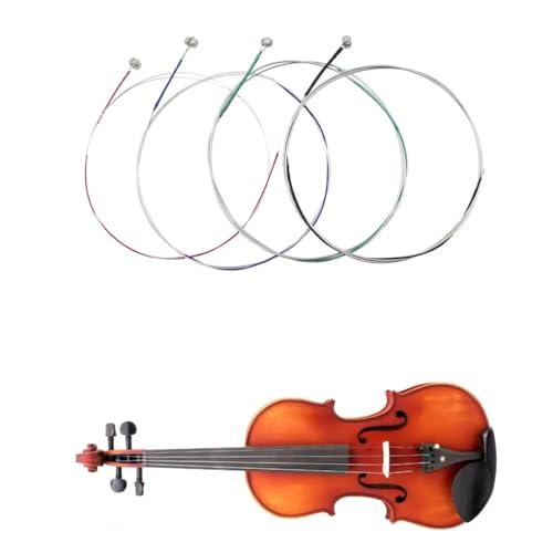 LLGSDLL Corde per violino universali 4/4 (Mi/La/Re/Sol) con anima in acciaio, set completo per 1/2, 1/4, 3/4, 4 strumenti