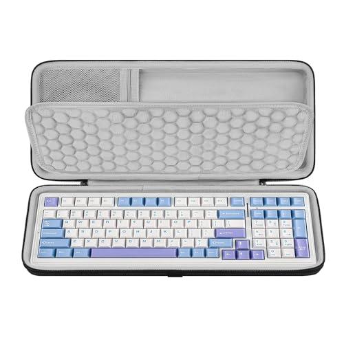 GEEKRIA Custodia rigida da viaggio per tastiera meccanica portatile 90-96%, compatibile con Aula F99, EPOMAKER TH98, Keychron K4/K4 Pro/V5/Q5