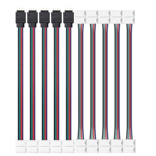 Amefil 8mm 4 pin kit, 5x LED bar-to-bar connettore, 5x controller RGB connettore LED per il controllo della lampada 5050