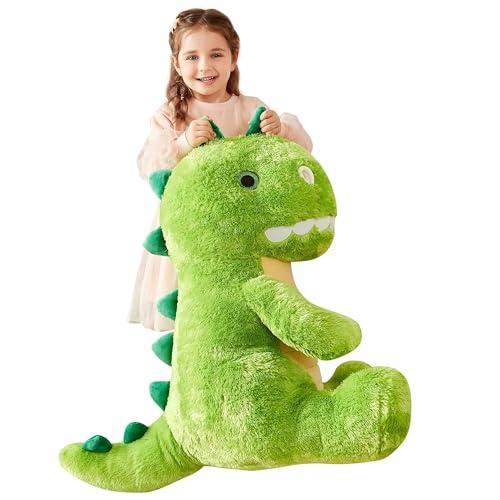 IKASA Dinosauro Giganti Peluche Giocattolo Morbido - Animali di Peluche Grandi Gigante Enormi Teneri Enorme Jumbo Morbidosi Bellissimi Animale Grasso - Regali per Bambini Ragazze (60cm, Verde)