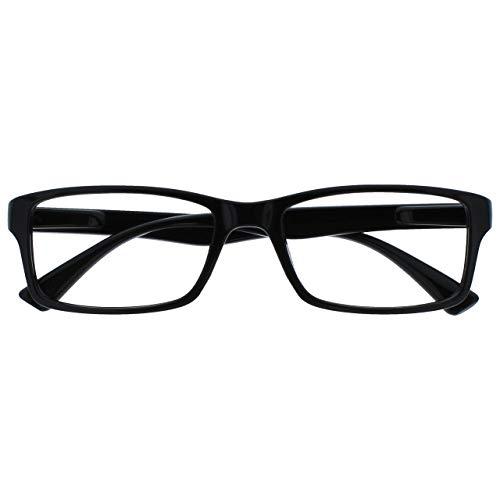 OPULIZE Nero Lettori Stile Designer Uomo Donna Uvr092Bk +2,00-50 Gr