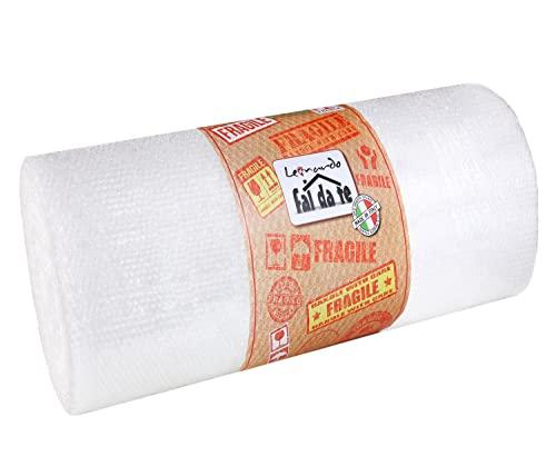 Leonardo Fai Da Te Pluriball a bolle d'aria di alta qualita 100 m x 100 cm , ideale come pellicola di imballaggio per porcellana e oggetti fragili, pellicola per la spedizione - 1 PEZZO