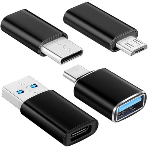 [4 Pezzi] Adattatore USB C a USB 3.0 Compatibile Con MacBook Pro, Samsung Galaxy, Smartphone, Laptop, PC, in Auto e Altro