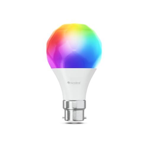 Nanoleaf Matter Essentials Lampadina LED B22 RGBW Smart e Dimmerabile - Luci Led 16M Colori, Matter over Thread, Bluetooth, Funziona con Google Home Apple, Sincronia Musica e Monitor, Casa e Gaming