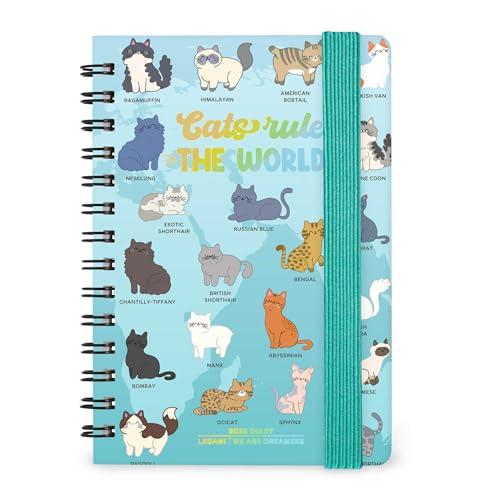 Legami - Agenda Settimanale Spiralata Small 2026, Kitty, 12 Mesi, Chiusura con Elastico, Diario da Gennaio 2026 a Dicembre 2026, in Carta FSC Certificata, 8.5 x 13 cm
