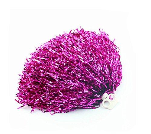2 pompon da 30 cm, da cheerleader, da cheerleader, accessori per feste sportive, balli, feste, eventi aziendali (rosso rosa)