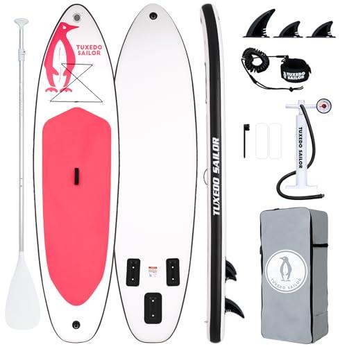 Tuxedo Sailor SUP Gonfiabile Adulti 320 cm Stand Up Paddle Board, Tavola da SUP Paddle Board con Accessori, Tavola Gonfiabile 2 Posti (Pink)