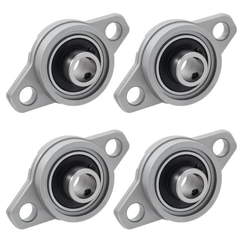 4Pcs Cuscinetto a Blocchetto di Cuscino Rhombic Flangia Cuscinetti Albero Foro Autoallineanti Orizzontale Cuscino Blocchetto Cuscinetti (10mm Diametro Interno)