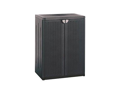 Home Mobile Basso Rattan, Nero