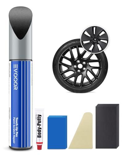 EVOOOR Photon Grey Tesla Cerchioni Kit di penna a vernice per Tesla Model 3 18 pollici 2024 corrispondenza esatta – riparazione di graffi e scheggiature (Photon Grey)