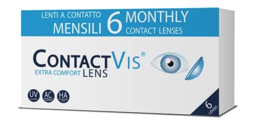 ContactVis Extra Comfort Lens, 6 Lenti A Contatto Mensili per la correzione della miopia -3.00