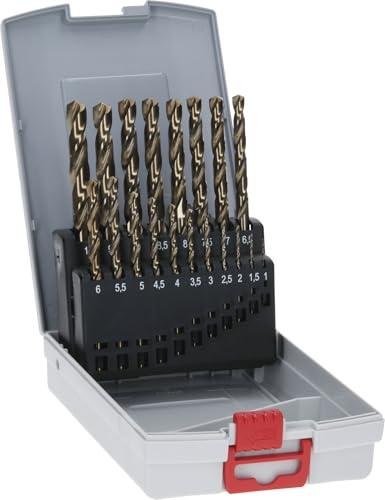 Bosch Professional 19 pz. Set di punte per metallo HSS-Cobalt ProBox (per acciaio inossidabile, Ø 1-10 mm, accessori trapano avvitatore e trapano a colonna)
