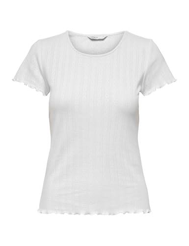 ONLY Onlcarlotta S/S Top Jrs Noos, Bianco, M Donna