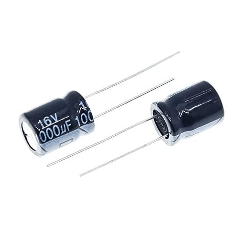 EFARMA Condensatori elettrolitici, condensatore elettrolitico in Alluminio da 10 Pezzi 16V 1000uF, Dimensioni 10x13mm