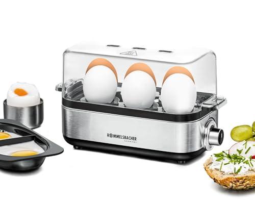 Rommelsbacher ER 600 - Cuociuova 400, acciaio inox/nero