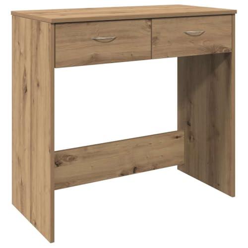 vidaXL Scrivania Rovere Artigianale 80x40x75 cm in Legno Multistrato, scrivania da Ufficio, scrivania da Computer, Tavolo da Ufficio