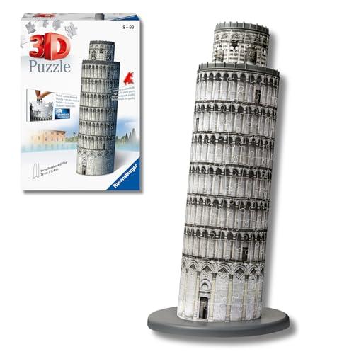 Ravensburger - Puzzle 3d Torre Di Pisa | Puzzle 3d Per Adulti E Bambini A Partire Dagli 8 Anni | Modellismo Da Costruire Adulti Di 219 Pezzi | Regalo Bambino 8 Anni E Più
