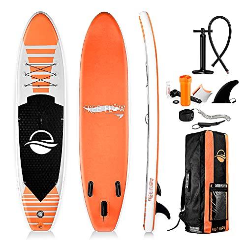 SereneLife Stand up Paddle Board Gonfiabile - Pagaia SUP Antiscivolo, Pompa, Cordino di Sicurezza e Accessori Giovani