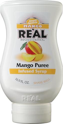 Reàl Infused Exotics, Mango, 500 ml, Sciroppo di Mango Alphonso d'India, Vegano e Gluten Free, Squeeze Bottle, Ideale per Cocktail Tropicali, Soft Drink, Dessert e Ricette Creative