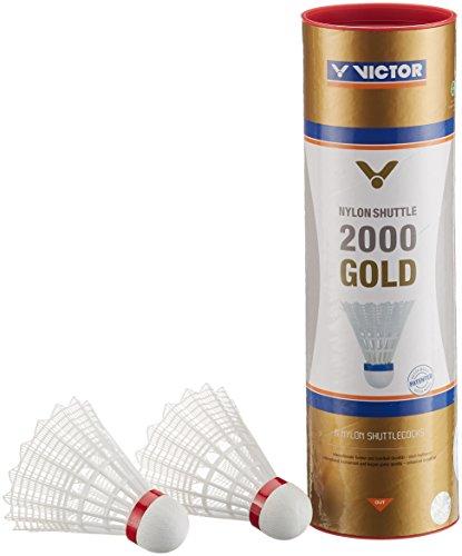 Victor - Shuttle 2000, Volani di nylon, set da 6, ,Rosso / Bianco