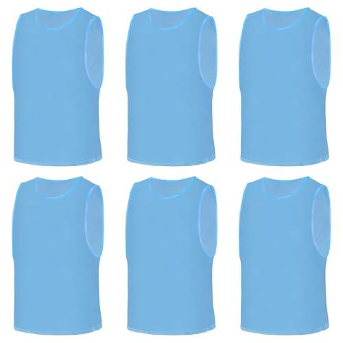 AUYAO Pettorine da Allenamento, Pettorine per Allenamento a Squadre, Casacche Calcio Gilet da Allenamento, Scrimmage Formazione Gilet Sports Bibs, Mesh Scrimmage Gilet Traspirante-Adulto