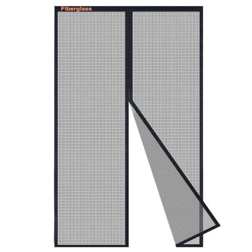 Risareyi Zanzariera Magnetica Finestra 90x120cm, Nero Vetroresina Rete Super Resistente Tenda Zanzariera con Calamita Anti Zanzare, per Balcone Soggiorno, Facile da Montare