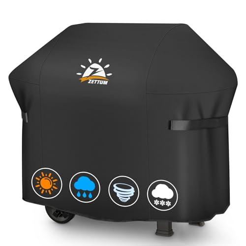 Zettum Copertura Barbecue da 132 cm, 7106 Copri in PU per BBQ Weber Spirit serie 300, Oxford 600D Impermeabile Telo Esterno per Weber Spirit E310, Sprit E315, E330 e Spirit ii E310 (132 x 66 x 109 cm)