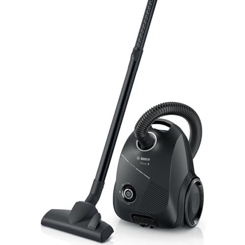 Bosch BGLS2BA1 Series 2 - Aspirapolvere con sacchetto, 3,5 l, 600 W, 80 dB, cavo da 8 metri, colore: Nero