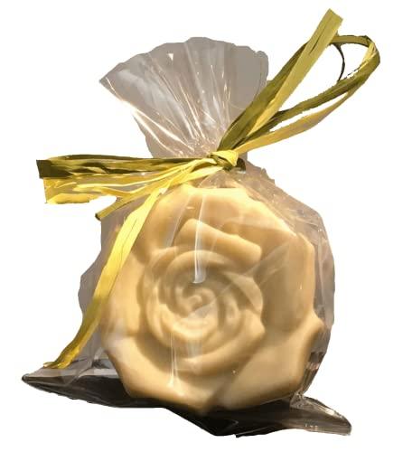 sapone solido naturale al bergamotto a forma di rosa