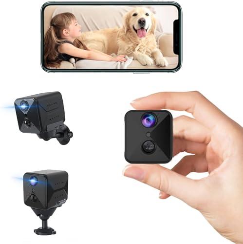 javiscam Telecamera Spia,4K Telecamera Wifi interno, Mini Telecamera Nascosta,Telecamera Senza Fili Videocamera Sorveglianza Casa/Bambini,con Visione Notturna