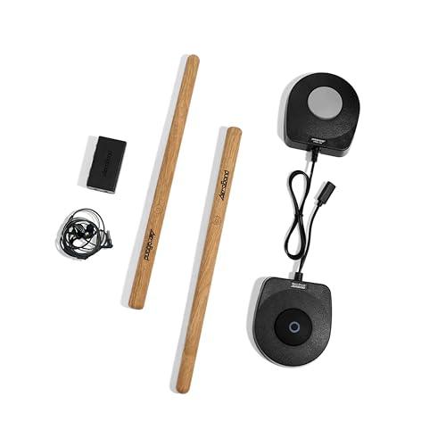 AeroBand Set batteria elettronica PocketDrum2 MAX (versione 2025), bacchette e pedali ad aria e adattatore Bluetooth, per suonare la batteria ovunque e in qualsiasi momento, 8 toni e USB Midi per
