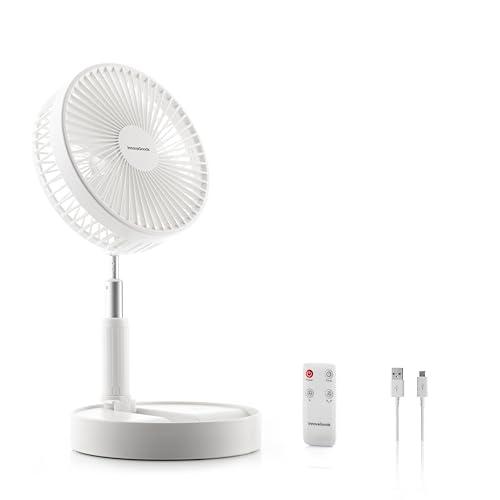 InnovaGoods Ventilatore Ricaricabile Pieghevole 3 in 1 Fandle Ø7,7'' 7200 mAh