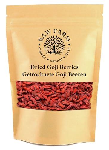 Raw Farm – Bacche di Goji intere, essiccate al sole – 1kg – Senza aggiunte, 100% naturali – Ricche di nutrienti – Snack salutare e genuino