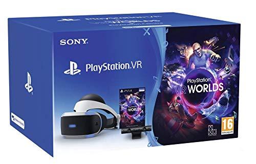 Sony, PlayStation VR, Avec Casque PS VR PS4 + PS Camera + VR Worlds, Compatible avec toute console PlayStation 4, Couleur du casque : Noir et blanc