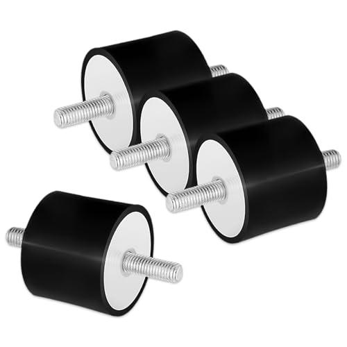 Lvjkes Antivibranti in Gomma M10, 4 Pezzi VV Silent block M10, Adatti per compressori d'aria, motori diesel, motori a benzina, pompe dell'acqua (M10 x 27, 40 x 30)