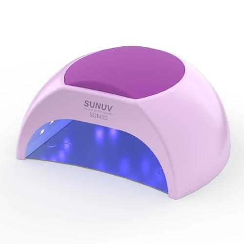 SUNUV Lampada Unghie LED UV Professionale per Gel e Semipermanente, Sensore Di Avvio Automatico, 4 Timer 10/30/60/90S (Viola)