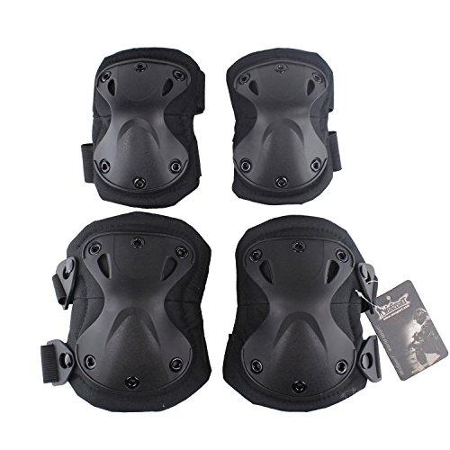 Set King Kong tattico, sportivo, protettivo, per esterni, multicolore, con ginocchiere e gomitiere di sicurezza, per caccia softair militare