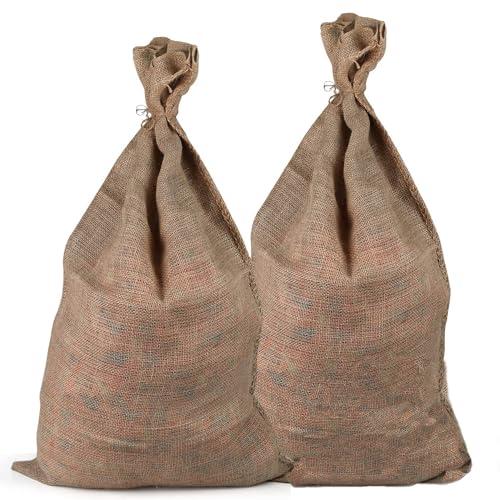 2 Pezzi Sacchi juta grandi, Sacchi di Iuta Premium, con Coulisse, per Giardinaggio e Decorazione