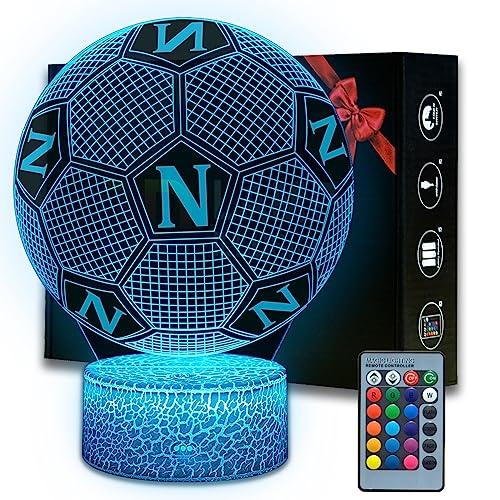 Magiclux Luce Notturna Calcio per Bambini, Regali per Tifoso, Telecomando 16 Cambia Colore Dimmerabile, Lampada da Scrivania per Camera