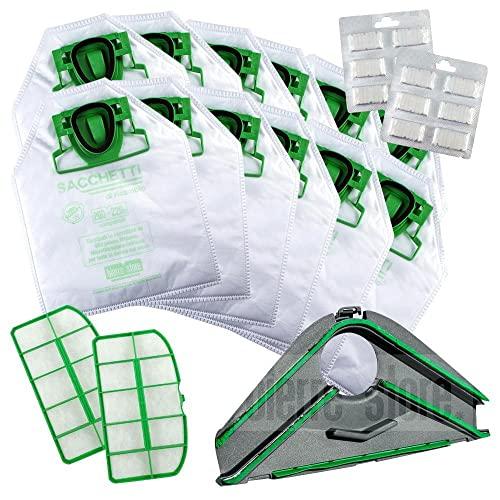 SACCHETTI FOLLETTO VK 200 VK 220S 12 SACCHETTI, FILTRI, PROFUMI E SOTTOSPAZZOLA VK200-220S COMPATIBILI
