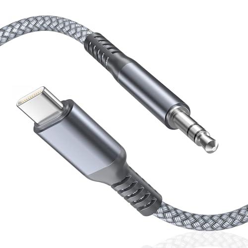 BASESAILOR Cavo Aux USB C per iPhone 17 16 Pro Max Air 1,2 m,Adattatore Tipo C a 3.5 mm Jack Macho Audio per Apple 15 Plus,Cuffia,Auto,iPad Mini,Samsung Galaxy Z Flip Fold,S25 S24 S23 S22,A56 A55 A54