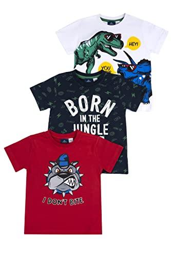 Chicco, T-Shirt Bambino, Set di 3 Magliette a Manica Corta, in 100% Cotone, Ideali per la Primavera e L'Estate, Abbigliamento Bambini e Ragazzi