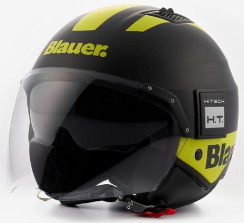 Blauer BET HT Casco Jet, nero/giallo, M (56/58)