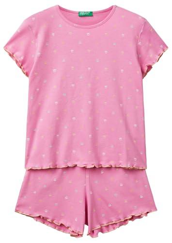United Colors of Benetton Pig(T-Shirt+Short) 33ON0P08A Set di Pigiama, Multicolor, XL Bambina
