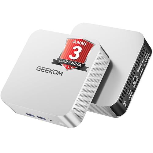 GEEKOM A6 Mini PC| Con AMD Ryzen 7 6800 e Radeon 680M| 16GB DDR5 e 512 GB SSD| Porta LAN 2.5G Ultra Veloce| Sistema Operativo Pronto all'Uso| USB4.0| Supporto 4-schermo,fino a 8K| 3 Anni di Garanzia